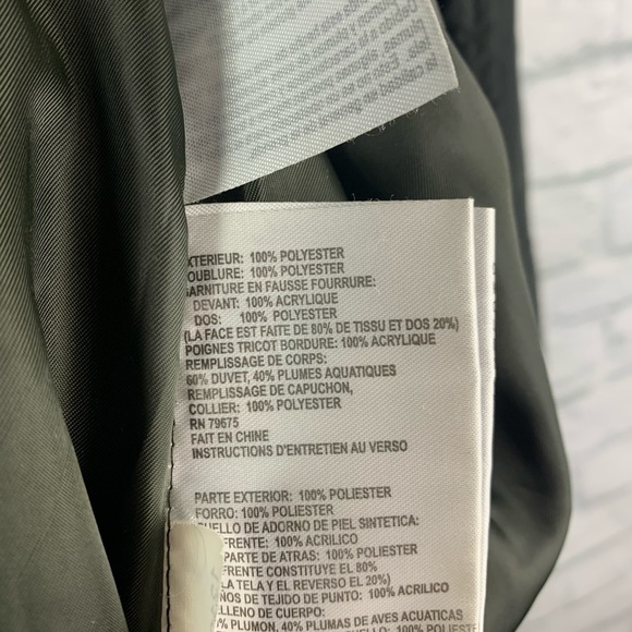 Michael Kors Olive Quilted Longline Puffer Coat S - Picture 9 of 10